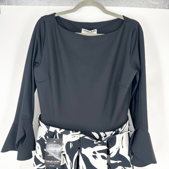 NWT Chiara Boni La Petite Robe Avalana Floral Fit & Flare Dress in Bianca Print - Picture 5 of 14